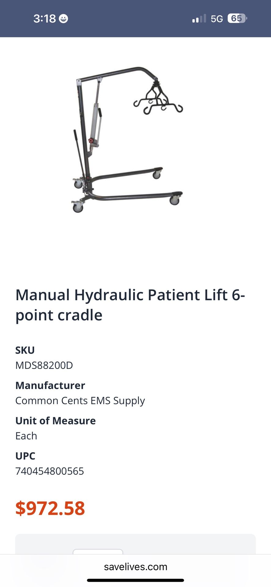 HYDRAULIC PATIENT LIFTS