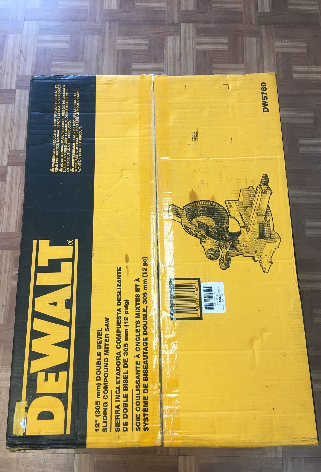 Dewalt 12” (305mm) double bevel sliding compound miter saw, dws780,cutline system: integrate cut line blade positioning system, precision shadow cut