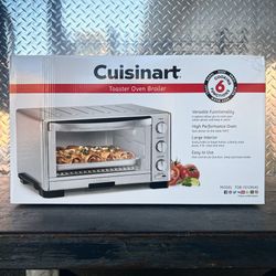 Cuisinart Toaster Oven Broiler 6-Slice 1800W Stainless Steel Always Even Pizza Function TOB-1010NAS