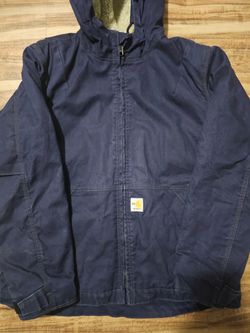 Carhartt FR Hooded Work Jacket Navy