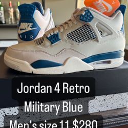 Jordan 4 Retro Military Blue Men's 11