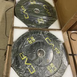 BRAND NEW - Set of 2 - 35lb CAP Barbell Olympic Rubber Bumper Plates