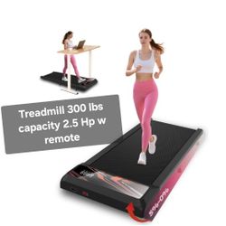 Treadmill, Under Desk with Incline  2.5HP Low Noise. with Remote Control.