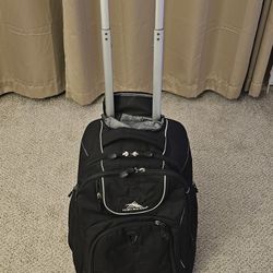 High Sierra Powerglide Wheeled Laptop Backpack - Black