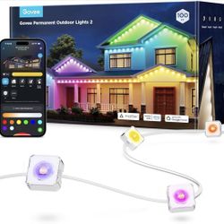 Govee Permanent Outdoor Lights 2, 100ft RGBIC Outdoor Lights with 72 LED Lights, IP67 Waterproof, 100 Scene Modes with 40lm White for Outdoor Decorati