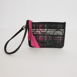 Coach Signature Wristlet/ I'd holder /Key change