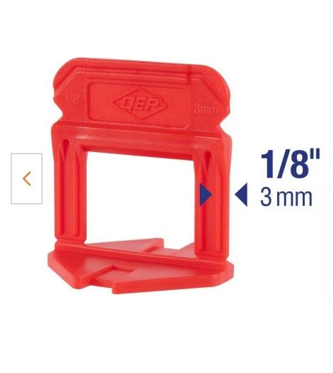 NEW! RETAIL $285 Three Packs QEP
Xtreme Red 1/8 in. Clip, Part A of 2-Part Tile Leveling System 1,000-Pack