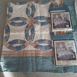 American Pacific Patchwork Quilt Hand Quilted