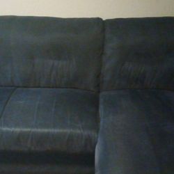 Dark Blue Attached Sectional Sofa