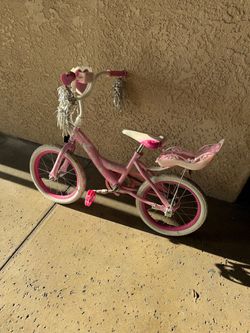 Girls Pink Kids Bicycle with Doll Seat 16”