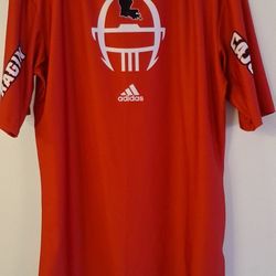 Adidas Football T-Shirt – Louisiana Graphic Red Performance Tee