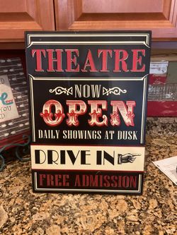 Metal Movie Theater Picture Wall Hanging