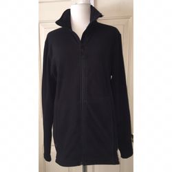Women's Helly Hansen black fleece zip up jacket great Condition Sz small