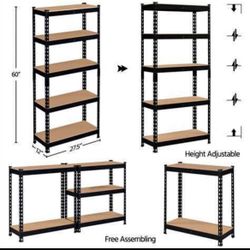 yaheetech 5 tier boltless storage shelf metal shelving unit