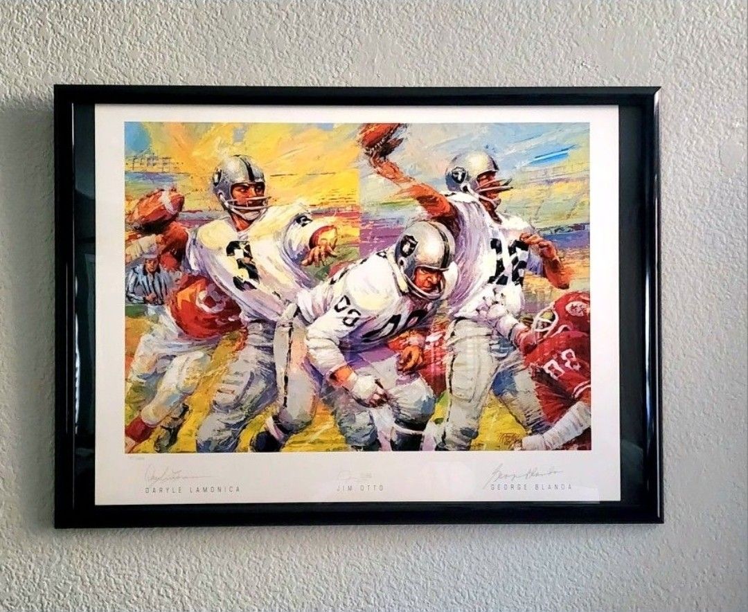NFL Raiders Limited Edition Hand Signed Lithograph
