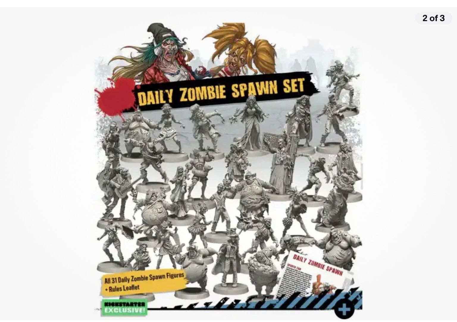 ZOMBICIDE 2ND EDITION DAILY SPAWN SET - KICKSTARTER EXCLUSIVE - NEW