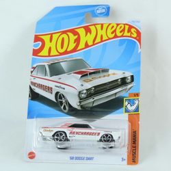 Hot Wheels White ‘68 Dodge Dart Toy Car - NEW