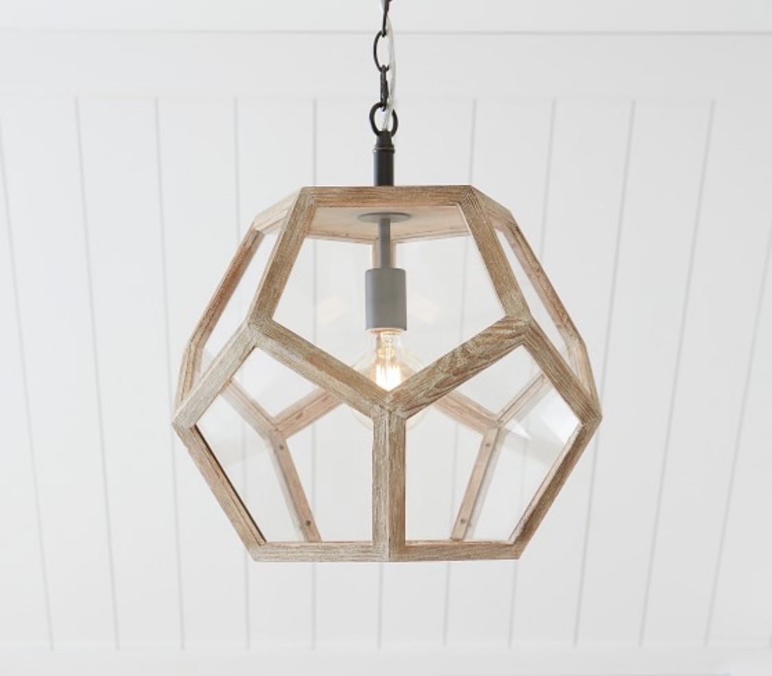 Pottery Barn Pentagon Prism pendant