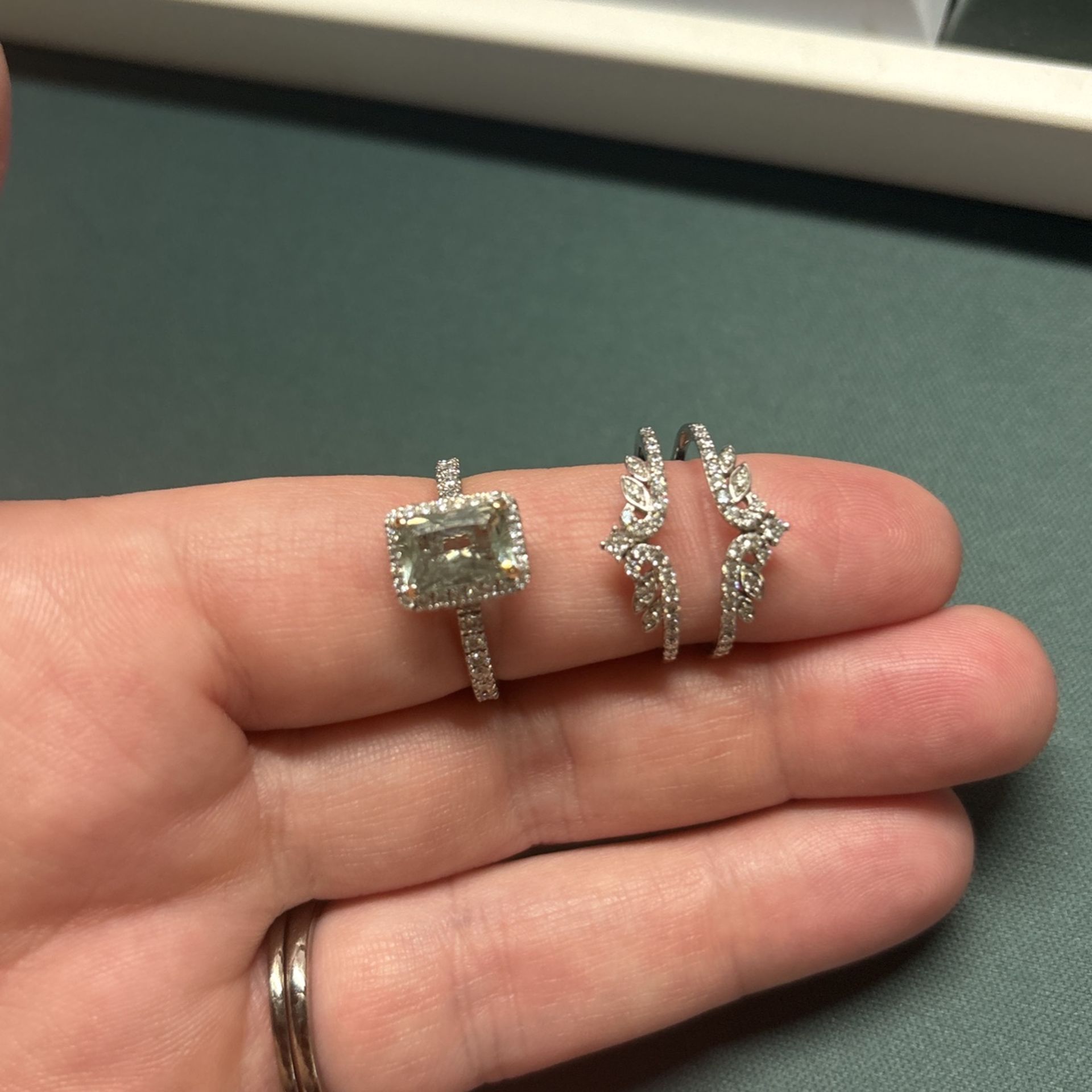 Engagement Ring With Ring Enhancer Neil Lane Quartz And Diamond