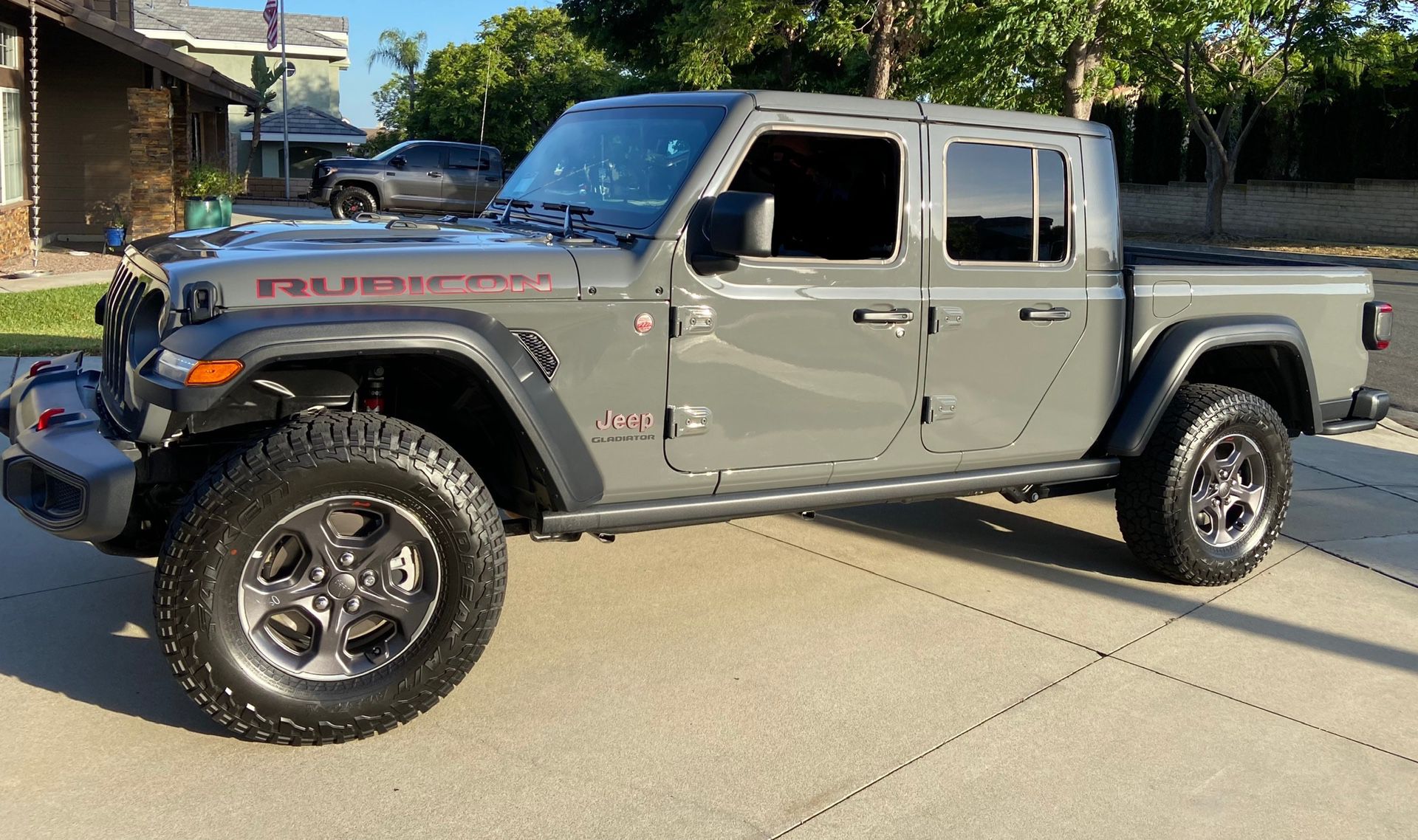 Jeep gladiator rubicon wheels and tires.