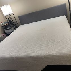 King Size Cool Gel Memory Foam Mattress (14" Medium Firm) + frame