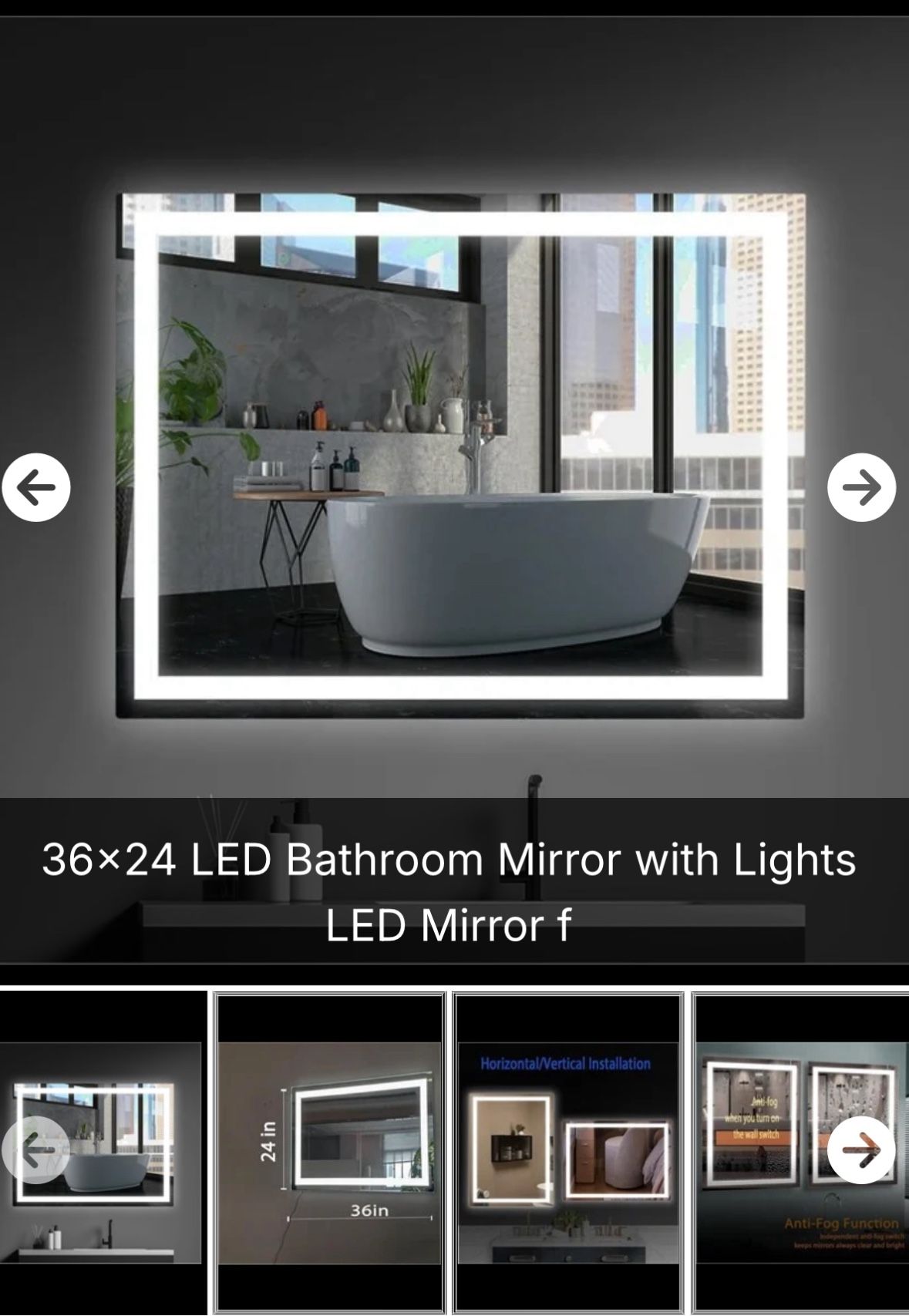 LED vanity make up Mirror New Open Box