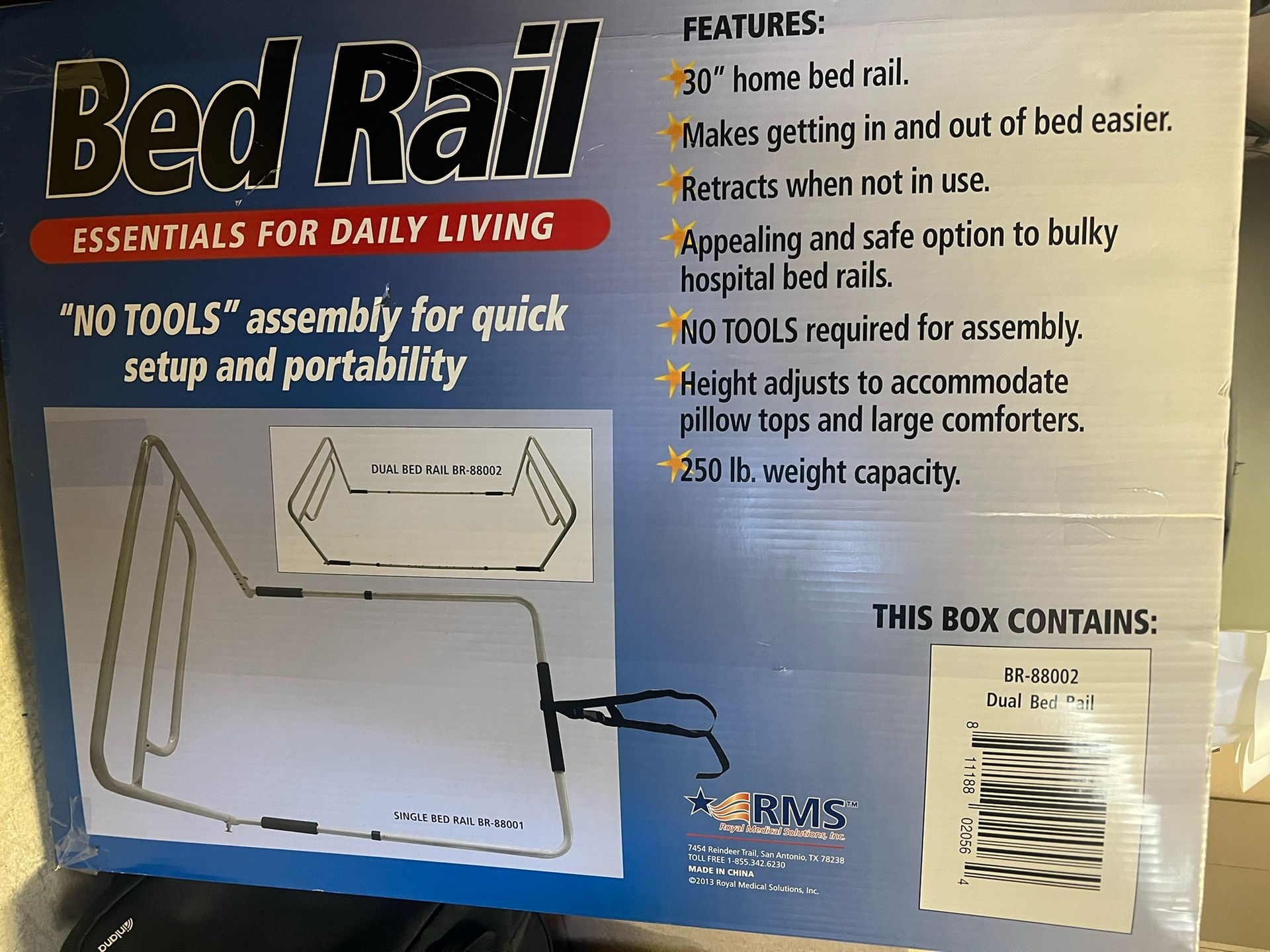 Bed Rail (single Or Double) Orig Box (orig $109)