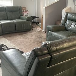 3 Piece Leather Dual Powered Living Room Set