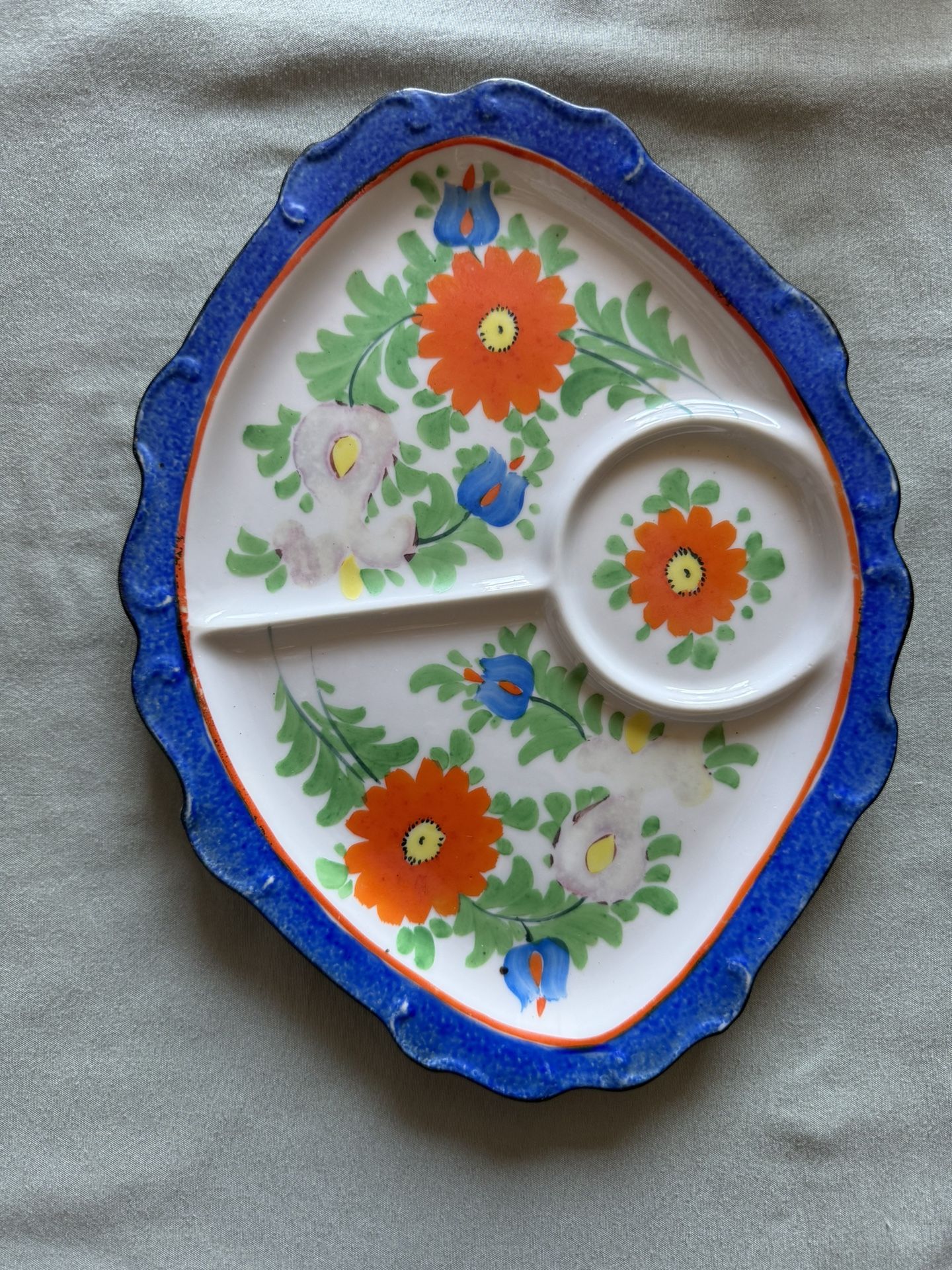 Vintage Hand Painted Snack Plates