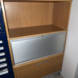 IKEA Storage Cabinet w/ Roll-Down Door – Great for Office