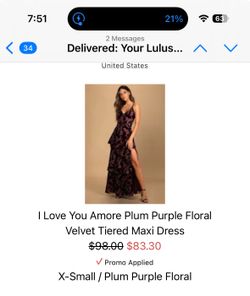 Lulus Floral Velvet Dress XS