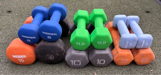 Neoprene Hexagon Dumbbell Weight set (94lbs)