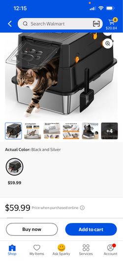 Stainless steel extra large cat litter box new cond