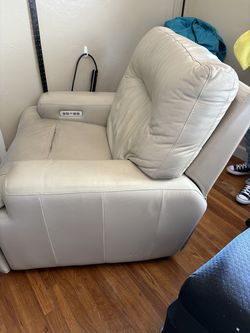 Leather recliner sleeper pillow top and USB