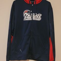 NEW ENGLAND PATRIOTS NIKE NFL FULL ZIP HOODIE, LARGE
