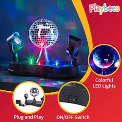 Rotating Disco Ball Light Tabletop Mirror Strobe Lamp