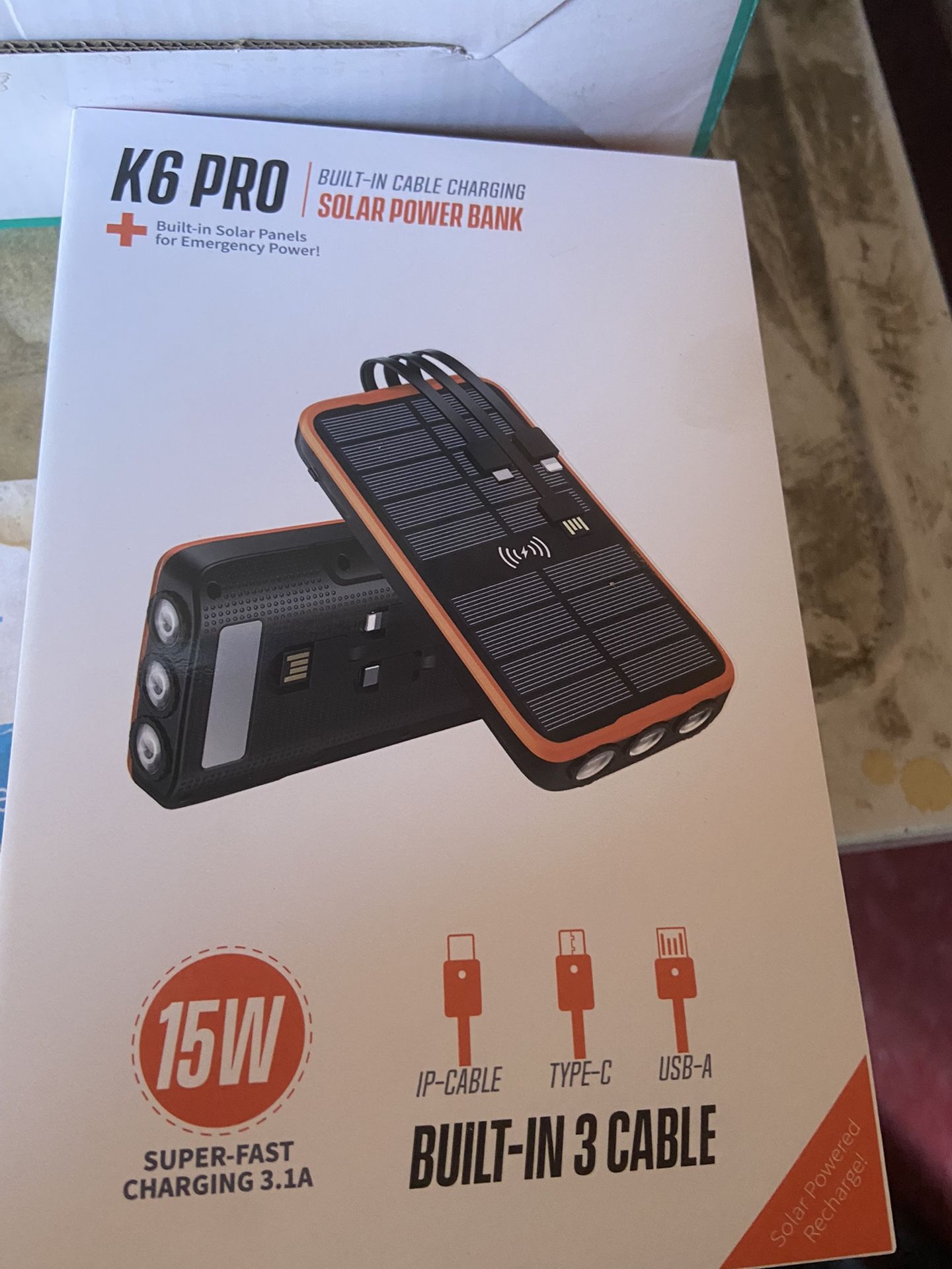 k6 Pro Solar Power Bank