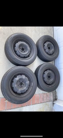 4 — 215/65r16 5x100 5x3.94 Stock Subaru Outback Forester Crosstrek Impreza Wheels Rims Tires!!!!!!!
