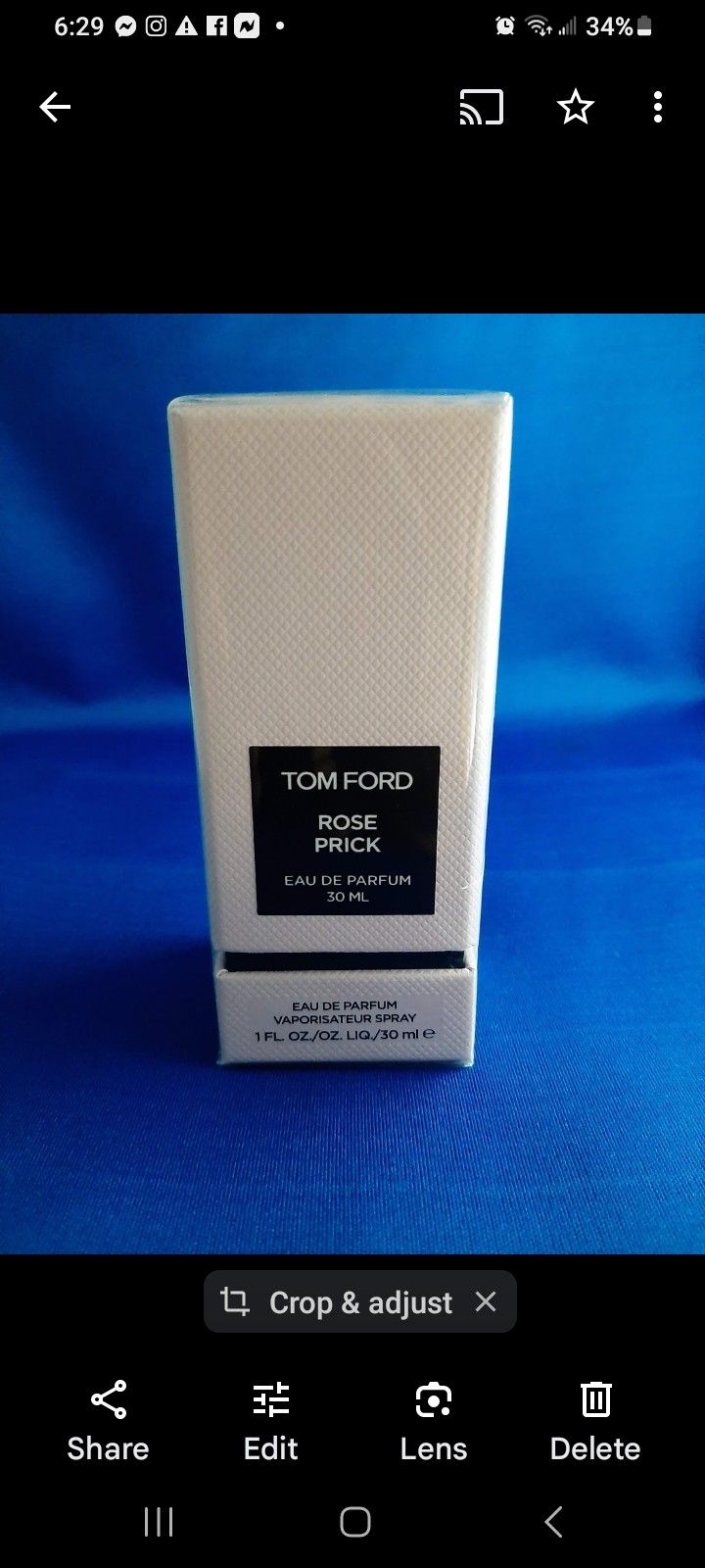 Tom Ford Rose Prick Eau De Parfum 1oz 30ml