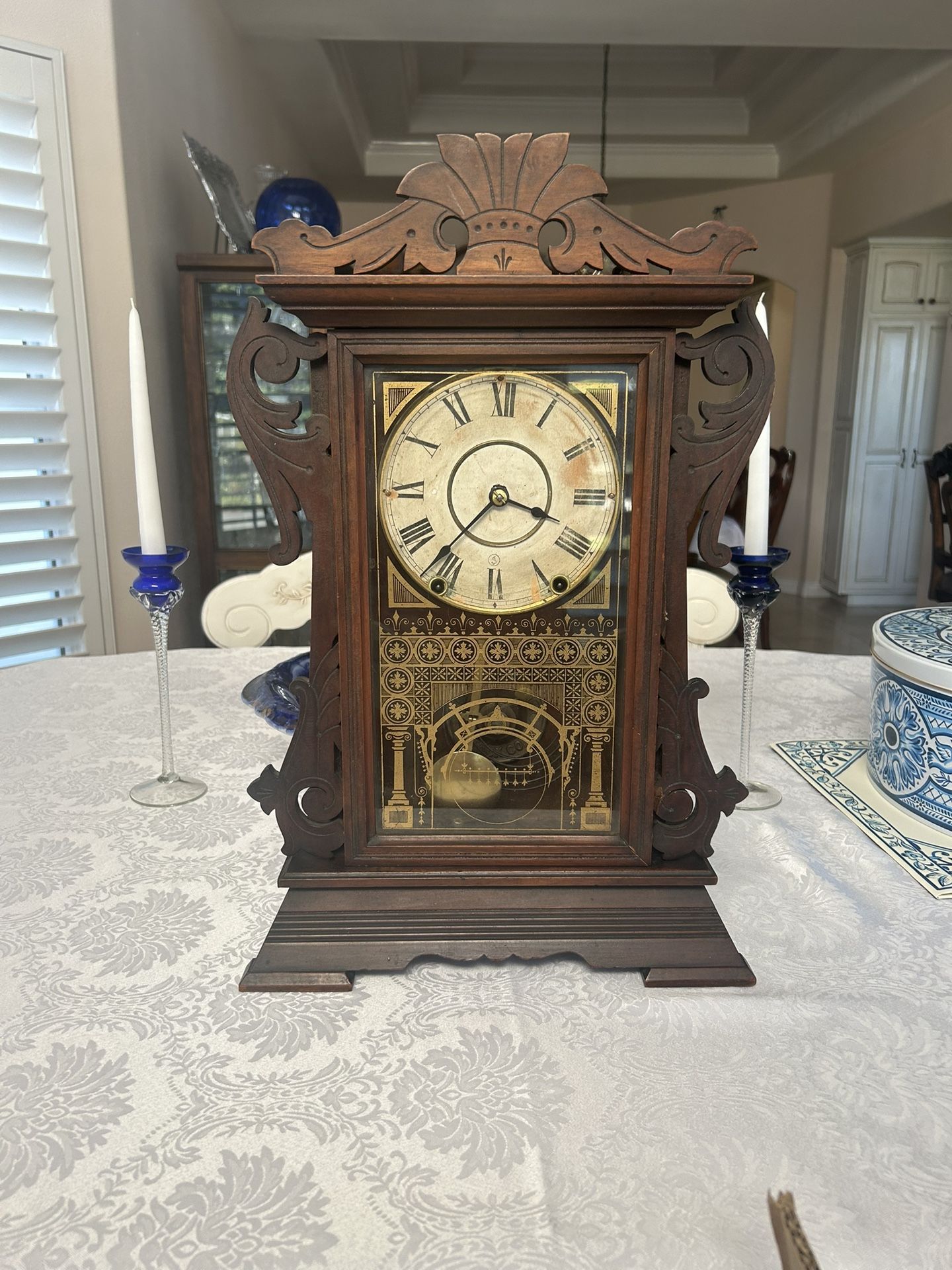 Antique Seth Thomas 8 Day Chiming Mantel Clock