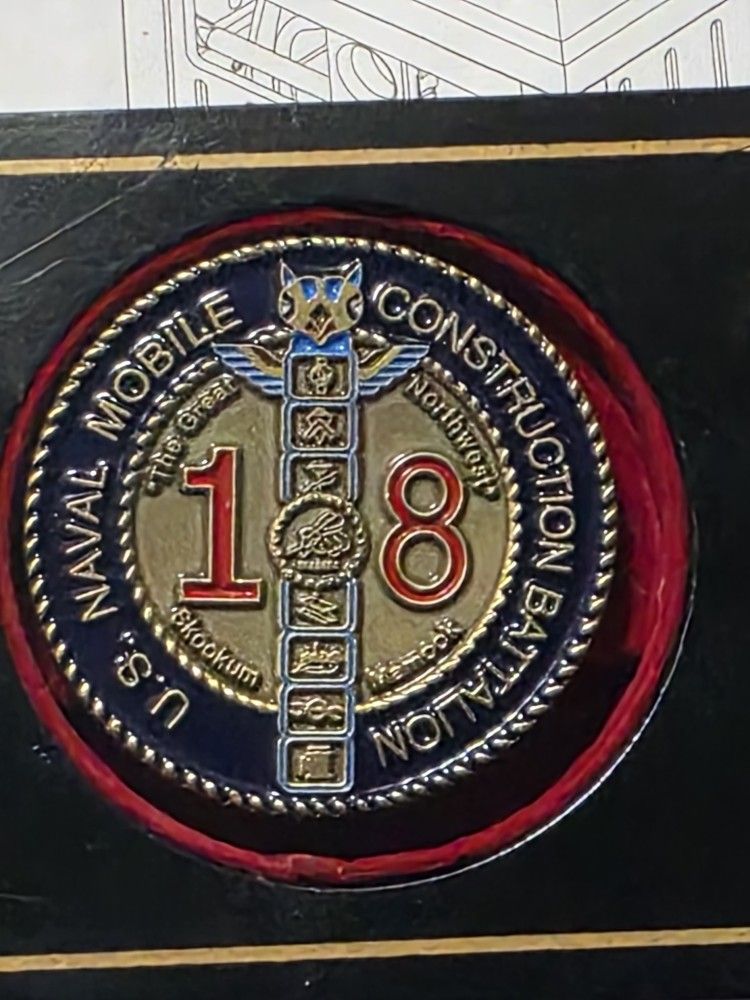 U.S. NAVY SEABEES challenge Coin And Stainless Steel Mug