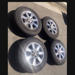 4 — 255/70r18 6x135 6x5.31 Ford F-150 Expedition Rims Wheels With Good Tires !!!