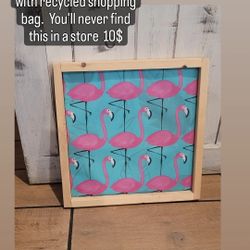 Handmade Flamingo Wall Sign 