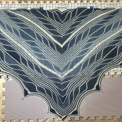 Hand Knit Papillion (Butterfly) Shawl (Wrap)