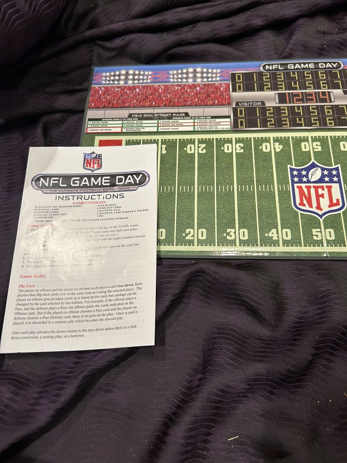 NFL Game Day Replacement Board Ball & Instructions 