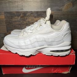 Nike Air Max 95 Triple White-7Y/8.5W