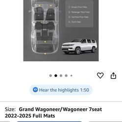 *NEW* Wagoneer All Weather TPE Floor Liners With Cargo Liners