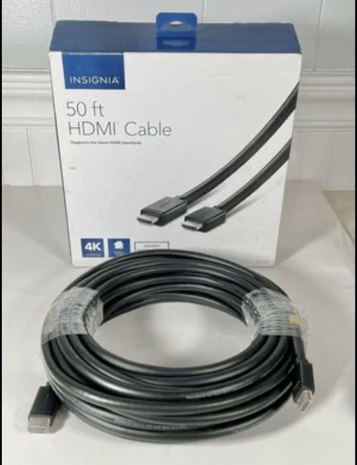 Insignia 50' 4K Ultra HD HDMI Cable New in box Black Retail price $107