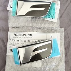 Lexus RcF Oem Fender F Badges