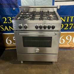 BERTAZZONI 30”WIDE GAS RANGE STOVE STAINLESS STEEL